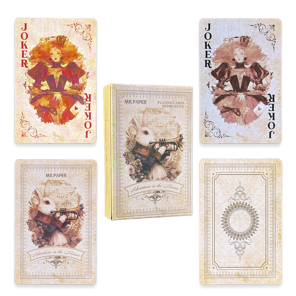 Vintage Collectible Playing Cards - 55 szt. Karty do gry Alicja