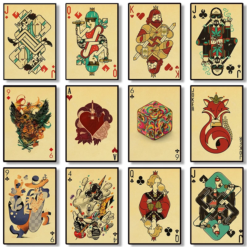 Vintage Collectible Playing Cards - Plakat z cytatami z kolekcji Nordic