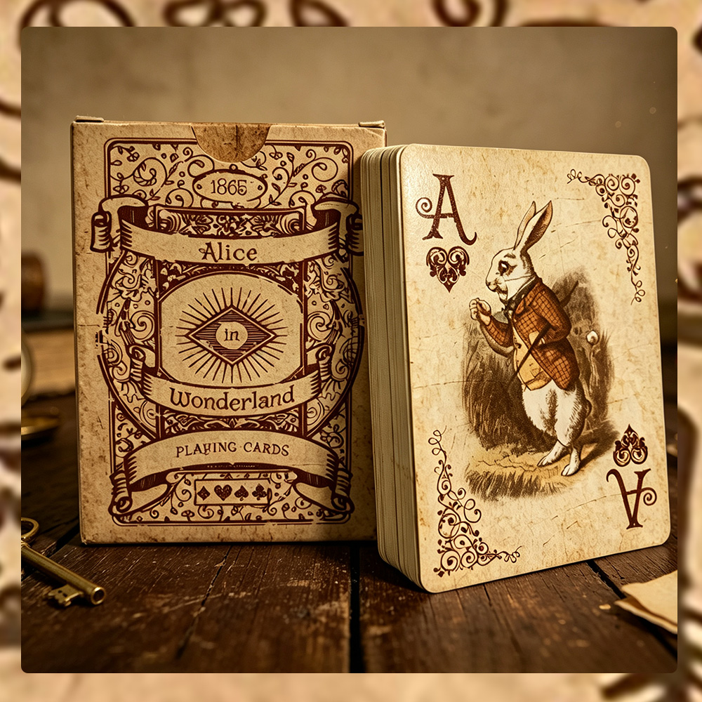 Vintage Collectible Playing Cards - 1 Zestaw/2 Zestawy Alice Vintage Paper