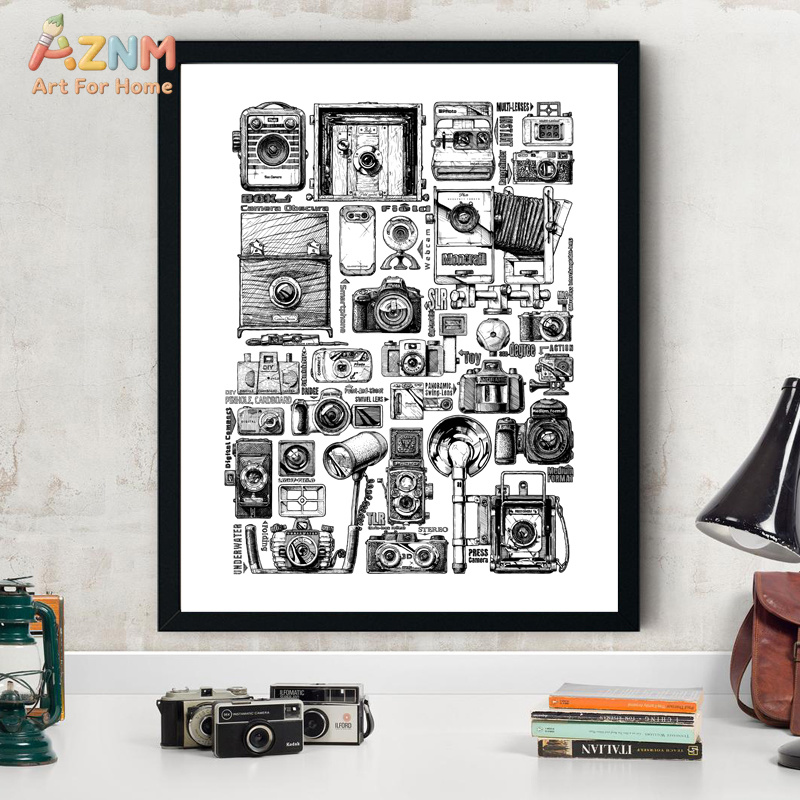 Collectible Vintage Cameras - Kolekcja Obrazów na Płótnie w Stylu