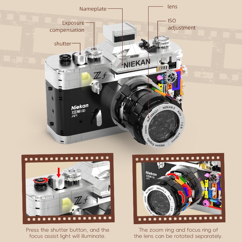 865 SZTUK LUB 805 SZTUK Klocki – Collectible Vintage Cameras recenzja i cena