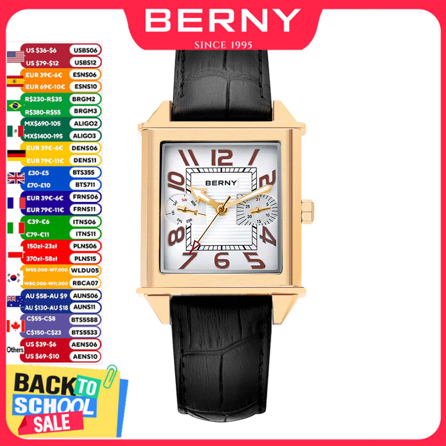Zegarek kwarcowy BERNY 6P25 dl – Vintage Watch Collecting recenzja i cena