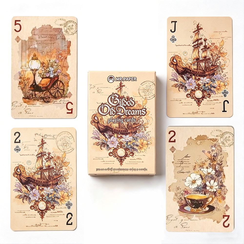55 szt. Karty do gry w stylu v – Vintage Collectible Playing Cards recenzja i cena